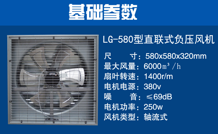 負壓風機580型參數